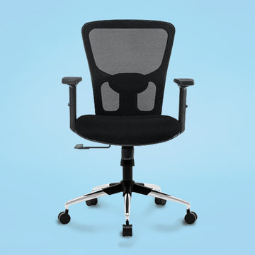 Kepler Brooks Zeus Mid Back Mesh Office Chair (Black)