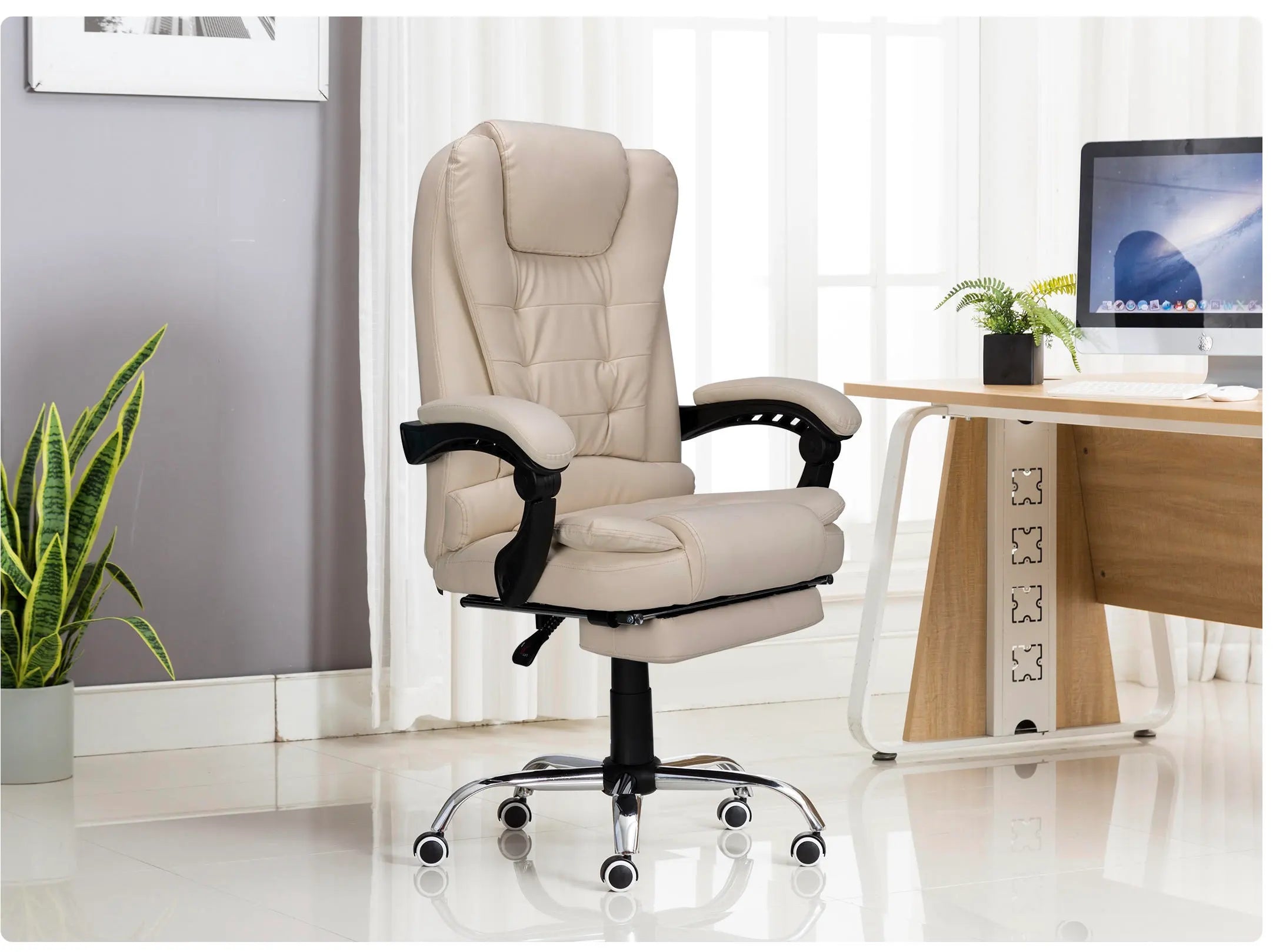Kepler Brooks Italia High Back Leatherette ErgoSmart Office Chair