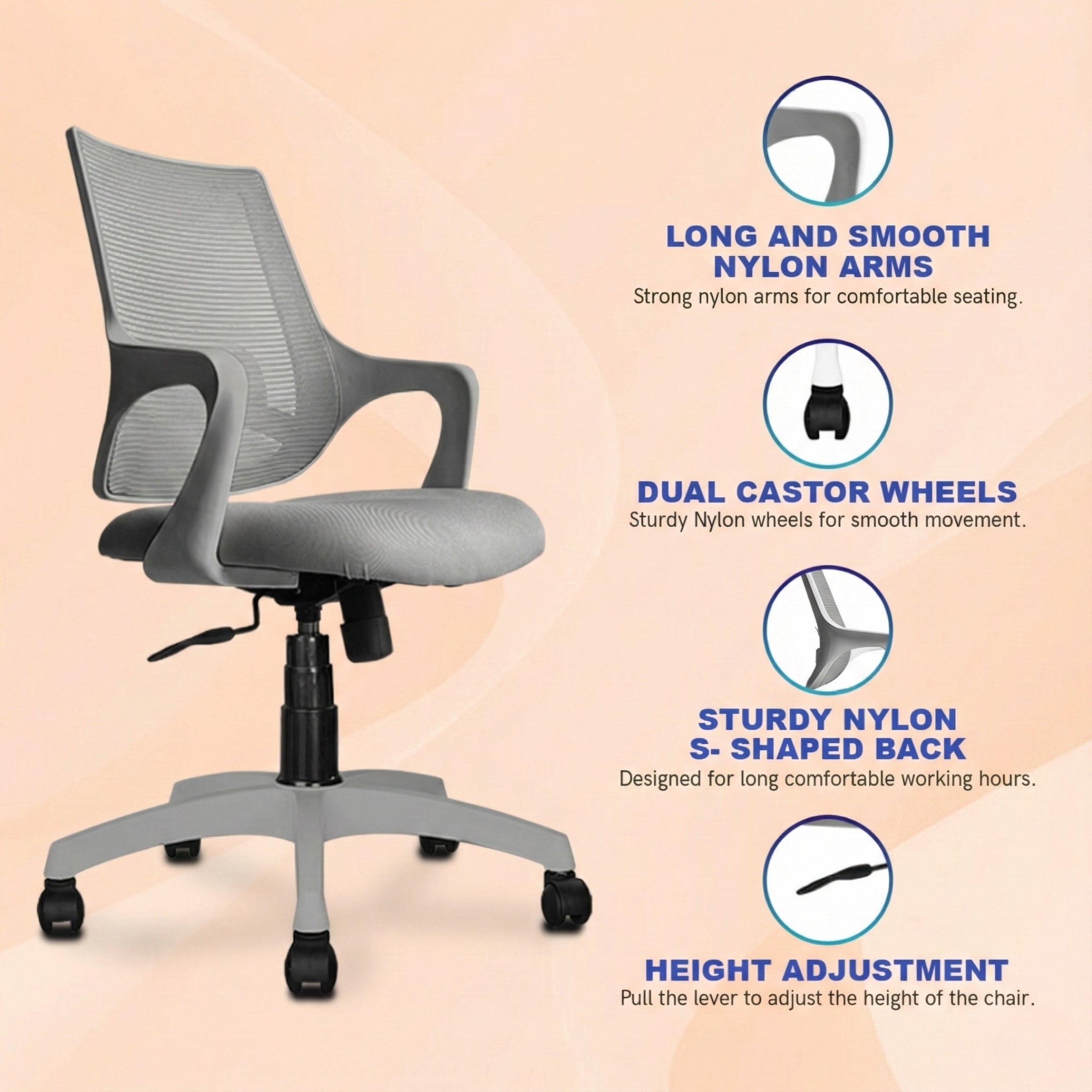 Kepler Brooks Polaris Mid Back Office Chair
