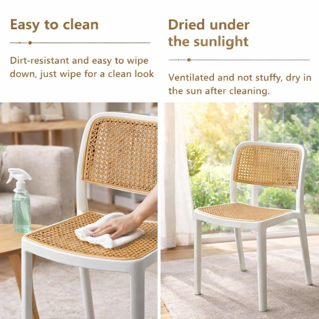 Kepler Brooks Zen Rattan Cafeteria Dining Chair