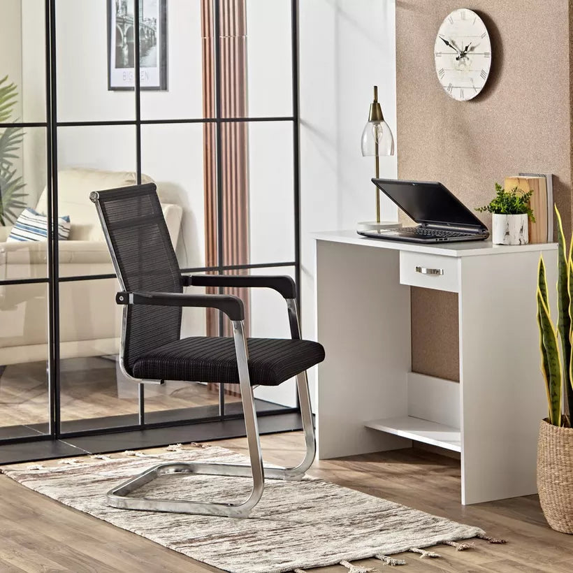 Kepler Brooks Axis Visitor Chair with Square Metal Frame