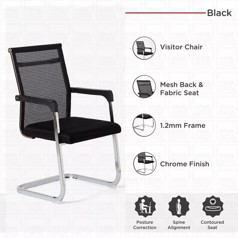 Kepler Brooks Axis Visitor Chair with Square Metal Frame