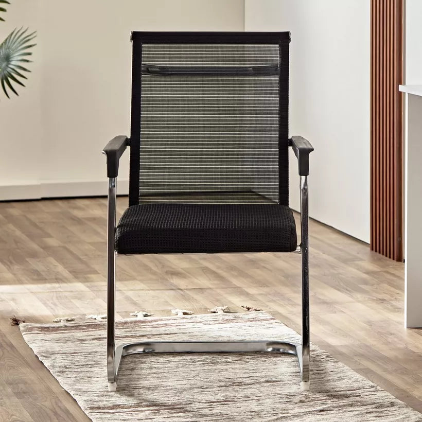 Kepler Brooks Axis Visitor Chair with Square Metal Frame