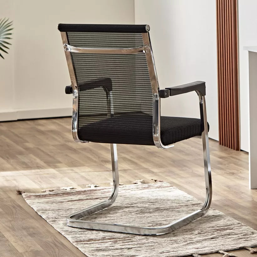 Kepler Brooks Axis Visitor Chair with Square Metal Frame