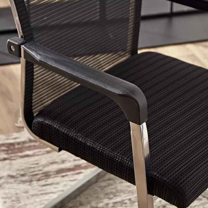 Kepler Brooks Axis Visitor Chair with Square Metal Frame