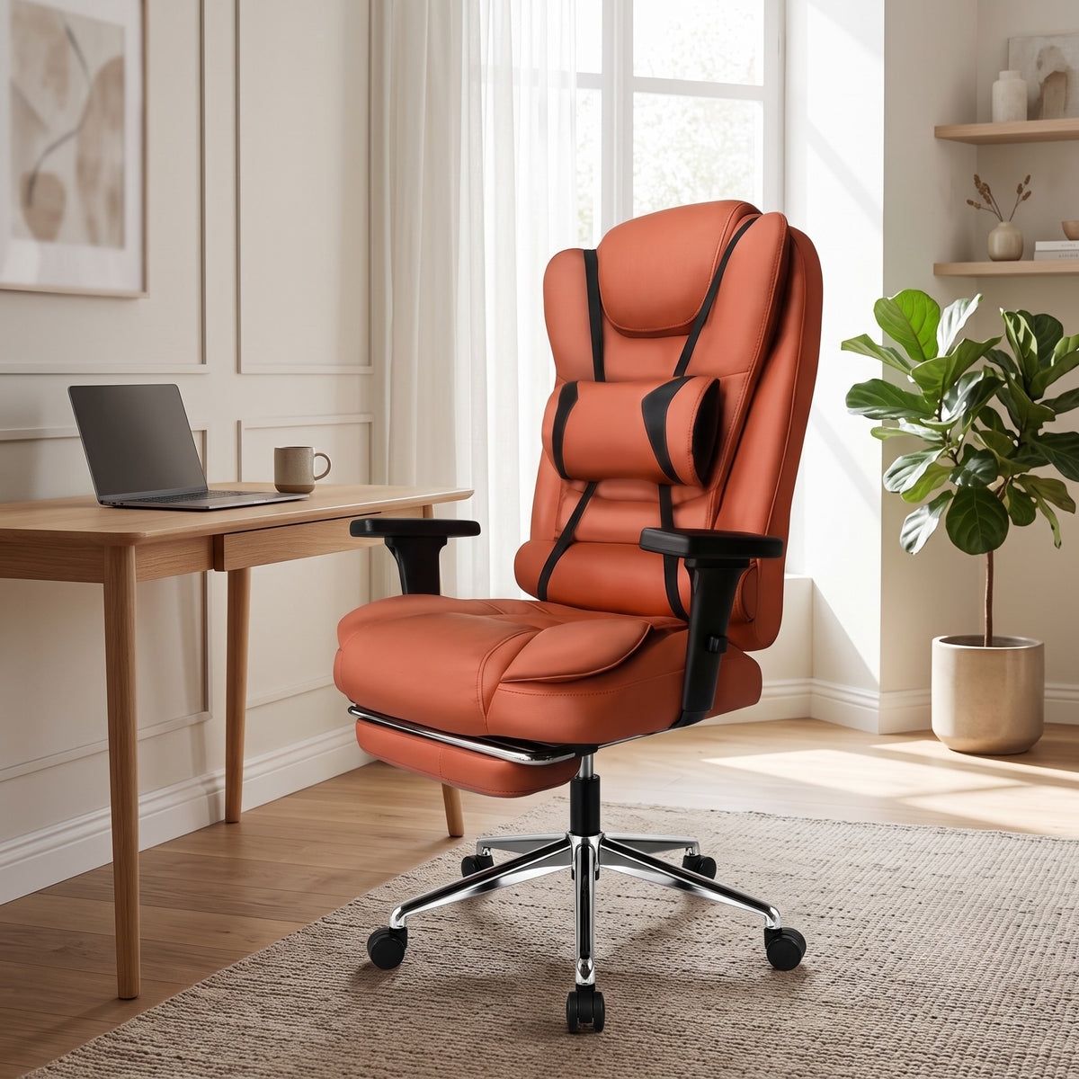 Kepler Brooks Italia Pro High Back Leatherette Ergosmart Office Chair