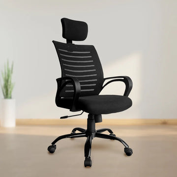Kepler Brooks Aspira High Back Mesh Office Chair (Black)