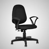 Kepler Brooks Linea Mid Back Cushion Office Chair (Black)