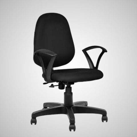 Kepler Brooks Linea Mid Back Cushion Office Chair (Black)
