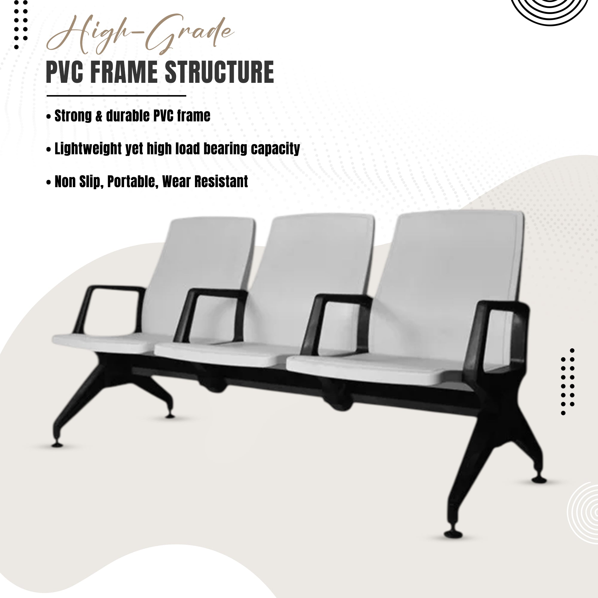Kepler Brooks Portico Waiting Chair with Arms