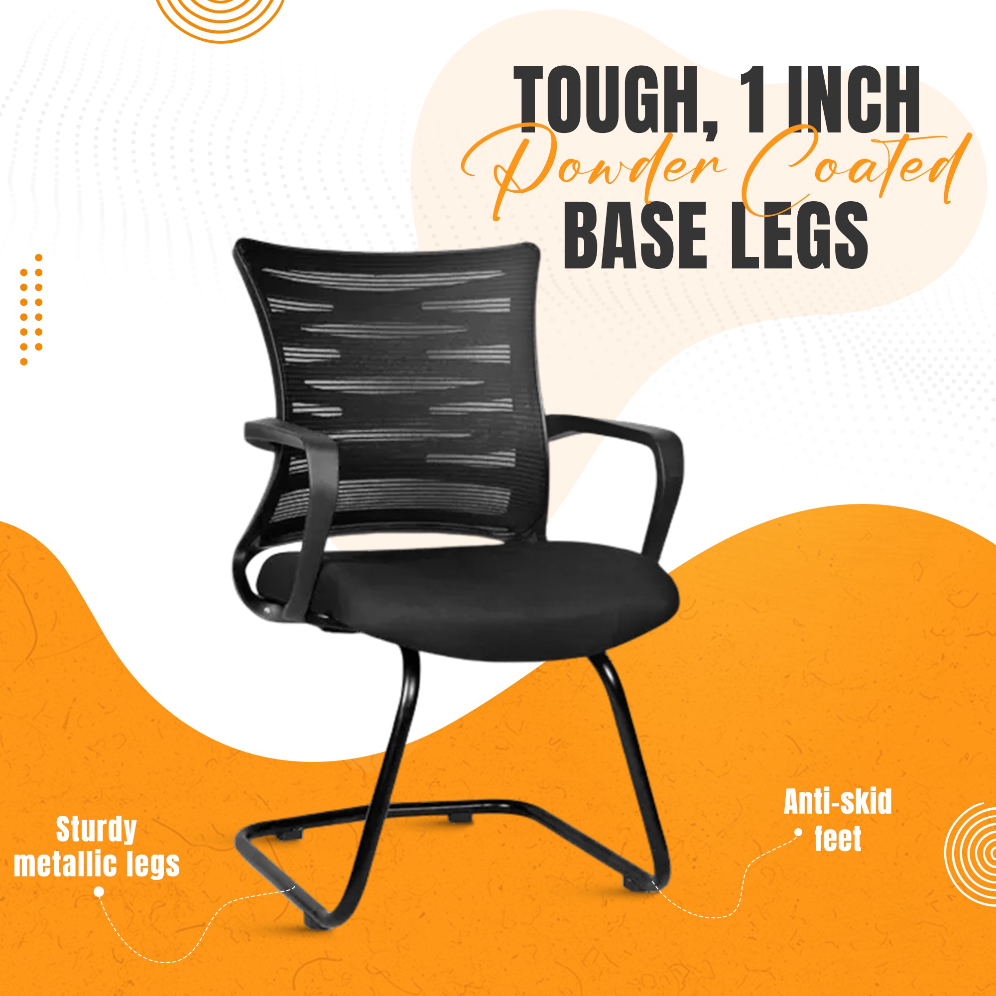 Kepler Brooks Dazzle Visitor Chair with Heavy Duty Metal Frame
