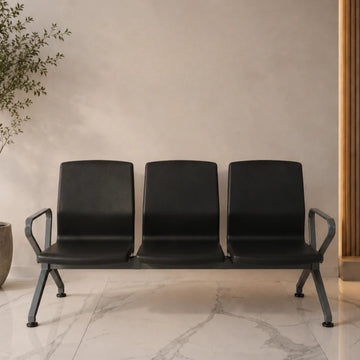Kepler Brooks Verona Premium PU Waiting Chair with Mild Steel Frame