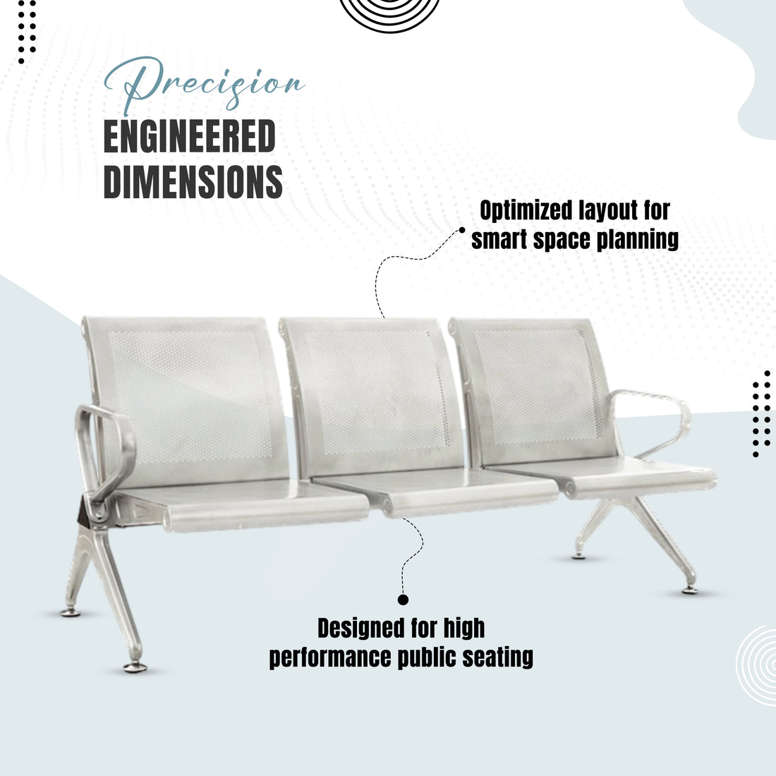 Kepler Brooks Trinity Waiting Chair with Arms