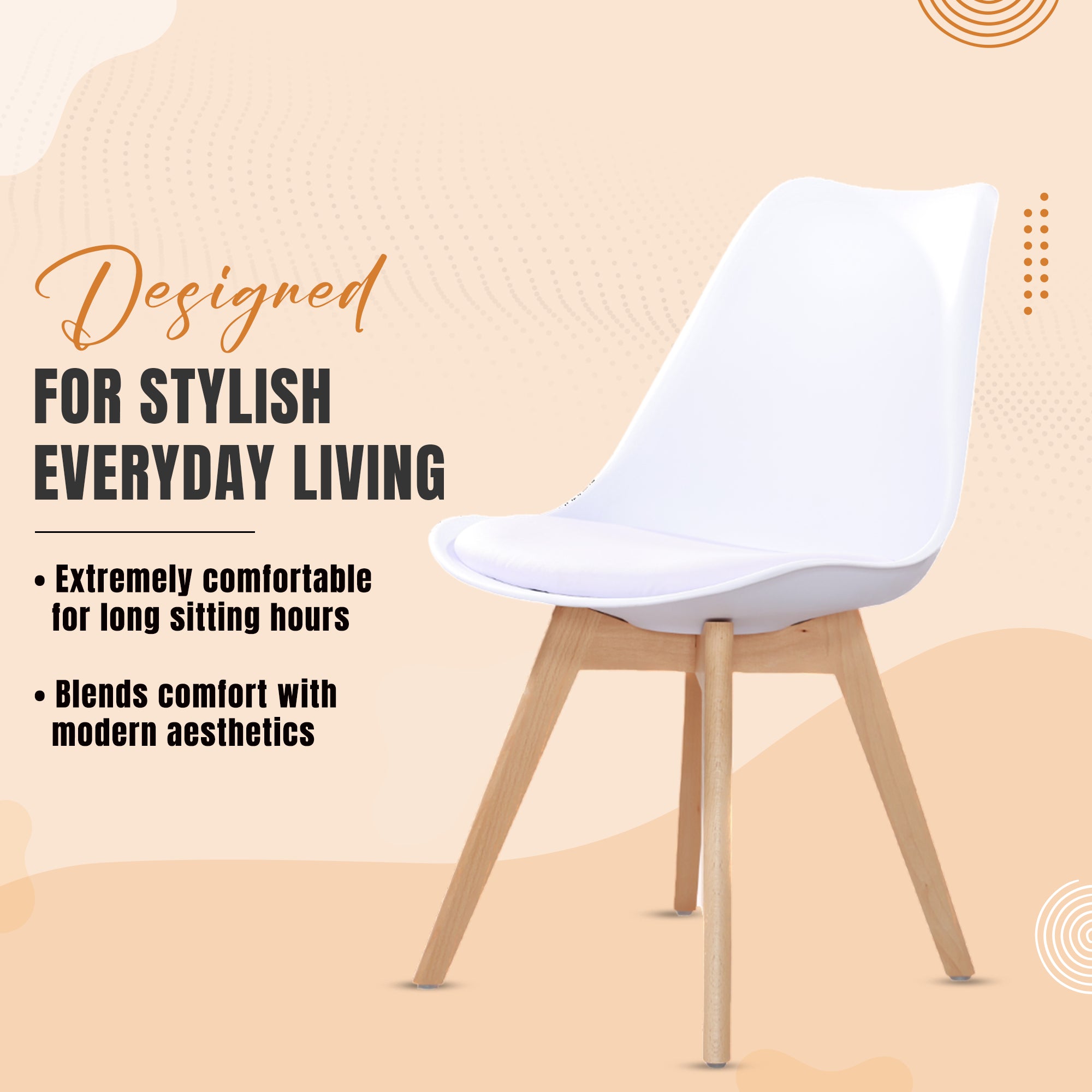 Kepler Brooks Valente Cafeteria Dining Chair with Cushion