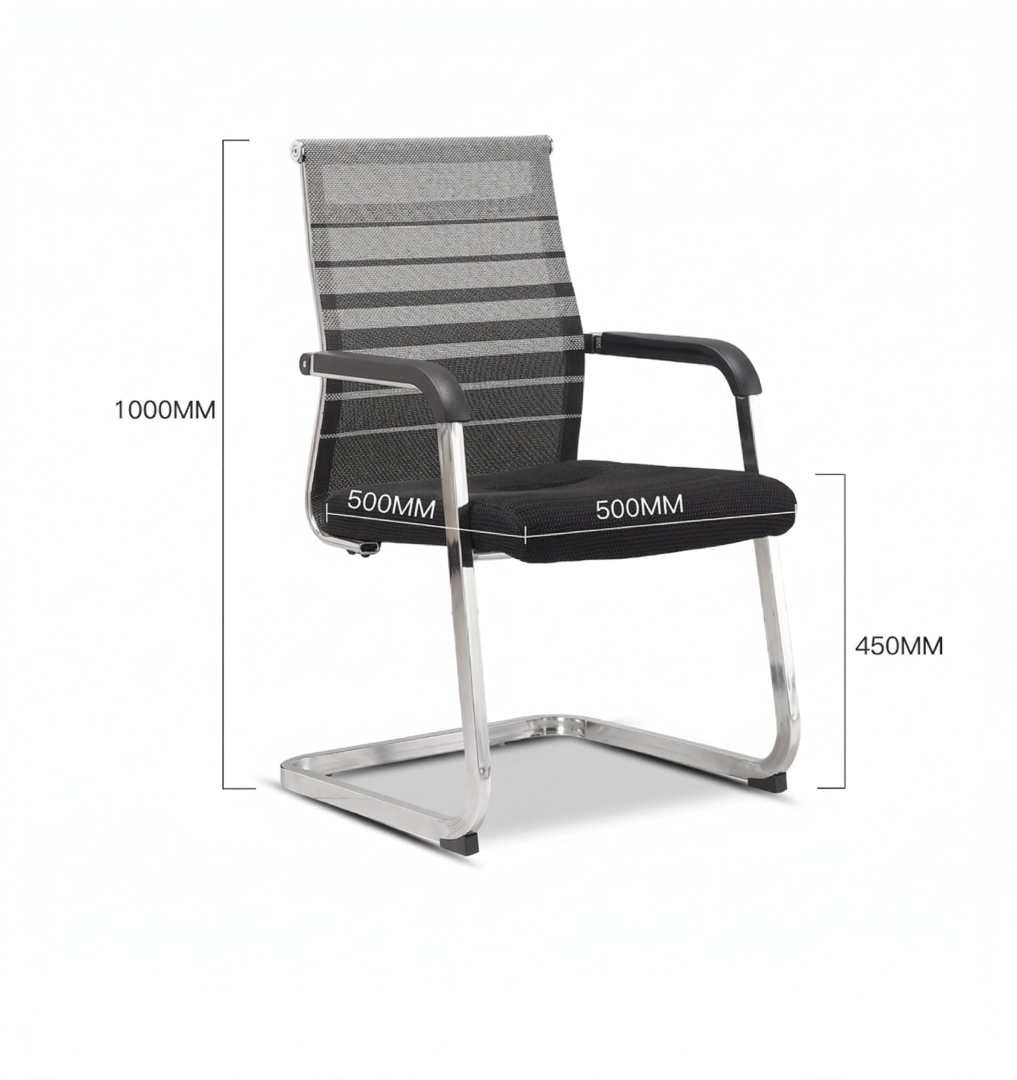 Kepler Brooks Serra Visitor Chair with Metal Frame
