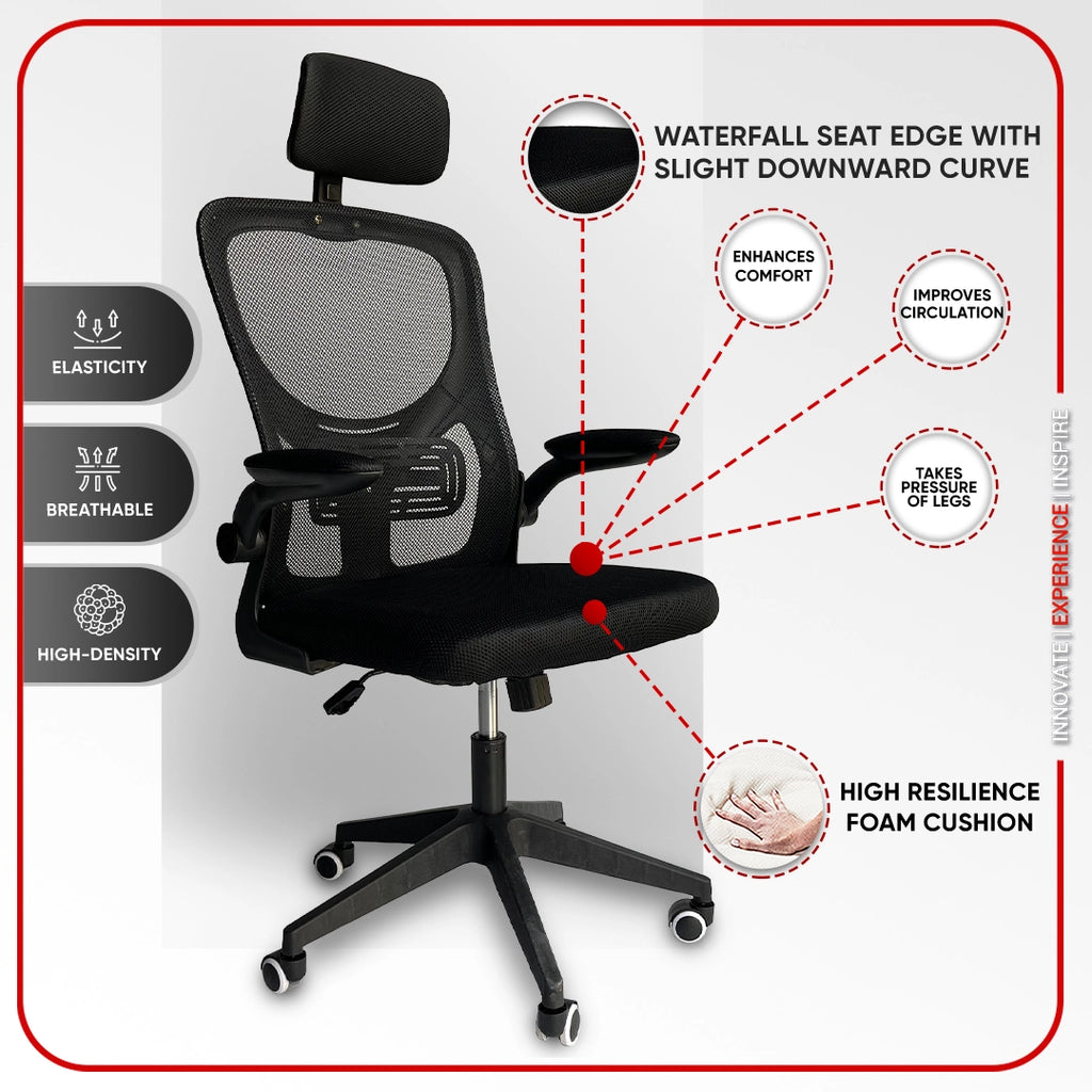 Kepler Brooks Office Chair 1 Year Warranty Chair for Office Work a
