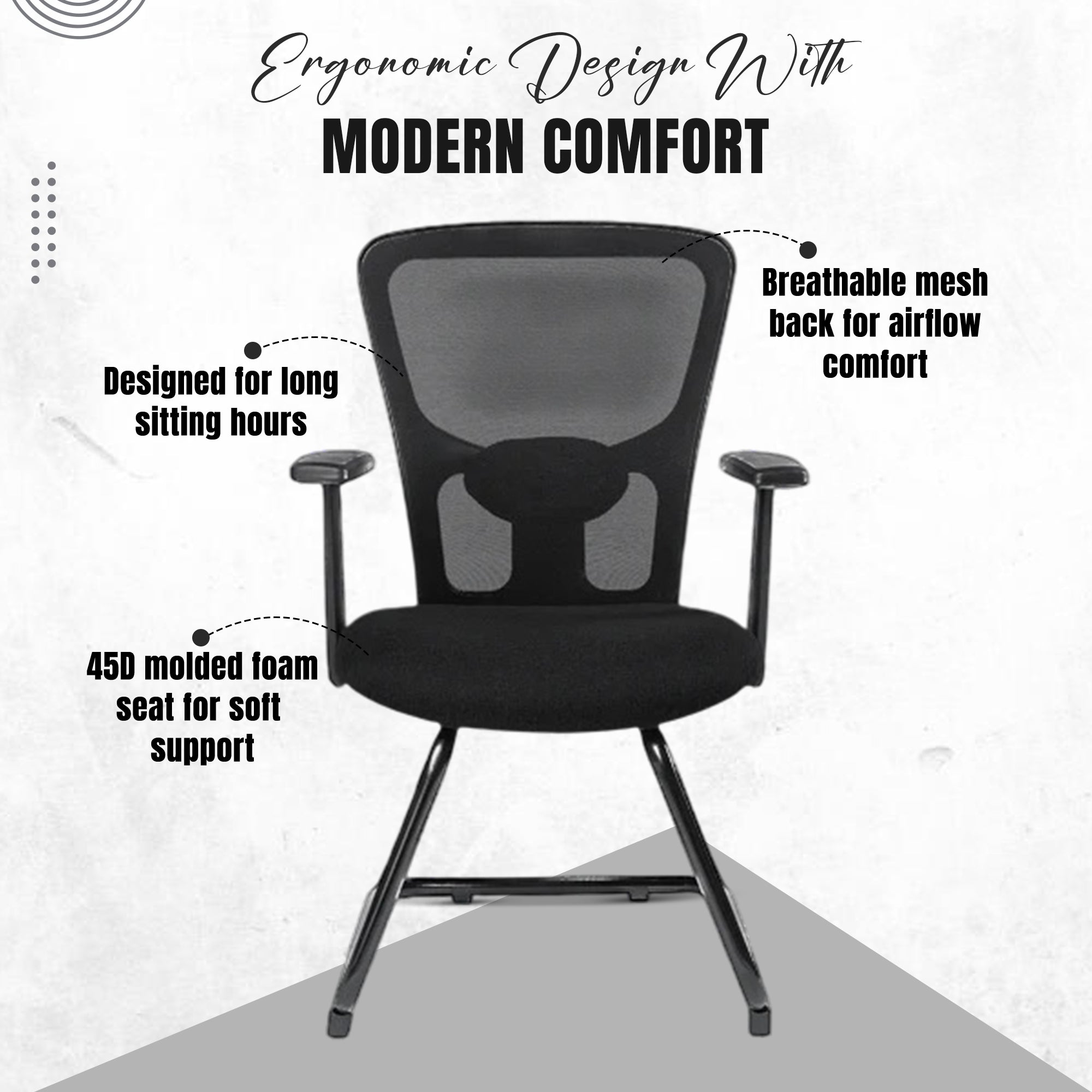 Kepler Brooks Zeus Visitor Chair with Metal Frame