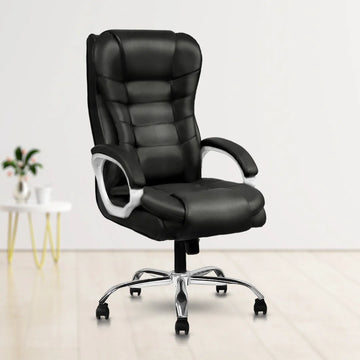 Kepler Brooks Amelia Premium Leatherette High Back Ergonomic Office/Desk Chair (Black)