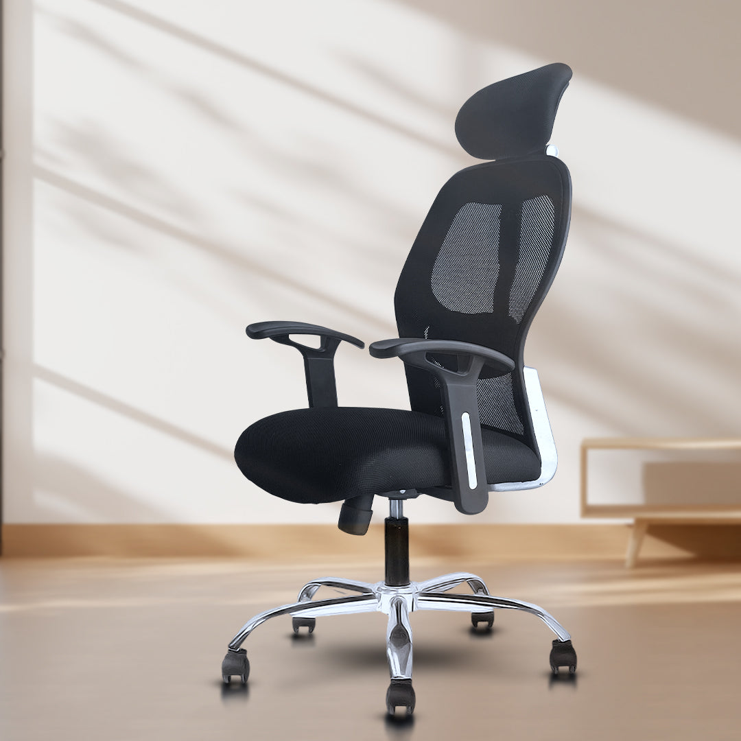 Kepler Brooks Nova Ergonomic High Back Mesh Office Chair (Black)