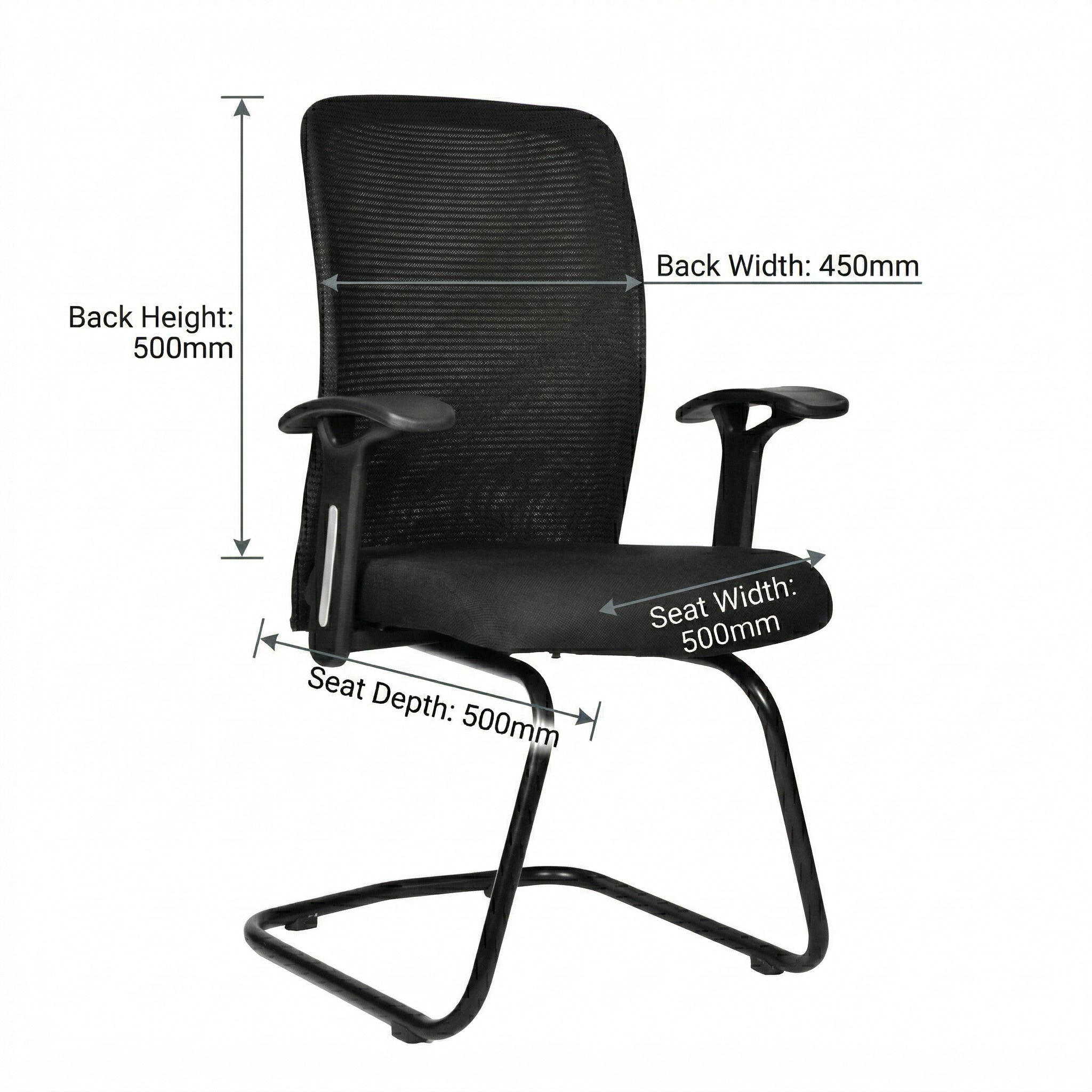 Kepler Brooks Elara Visitor Chair with Metal Frame