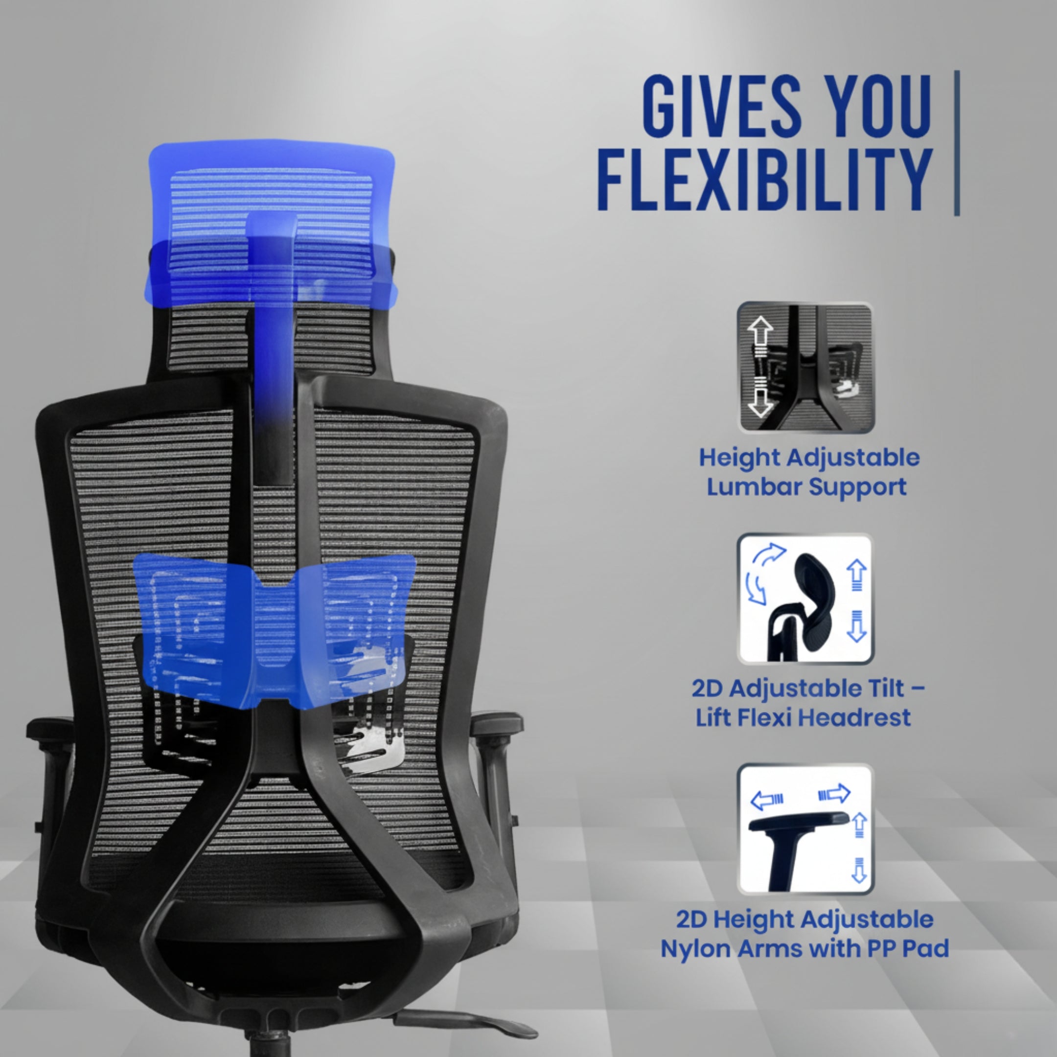 Kepler Brooks Regalia Ergonomic High Back Mesh Office Chair