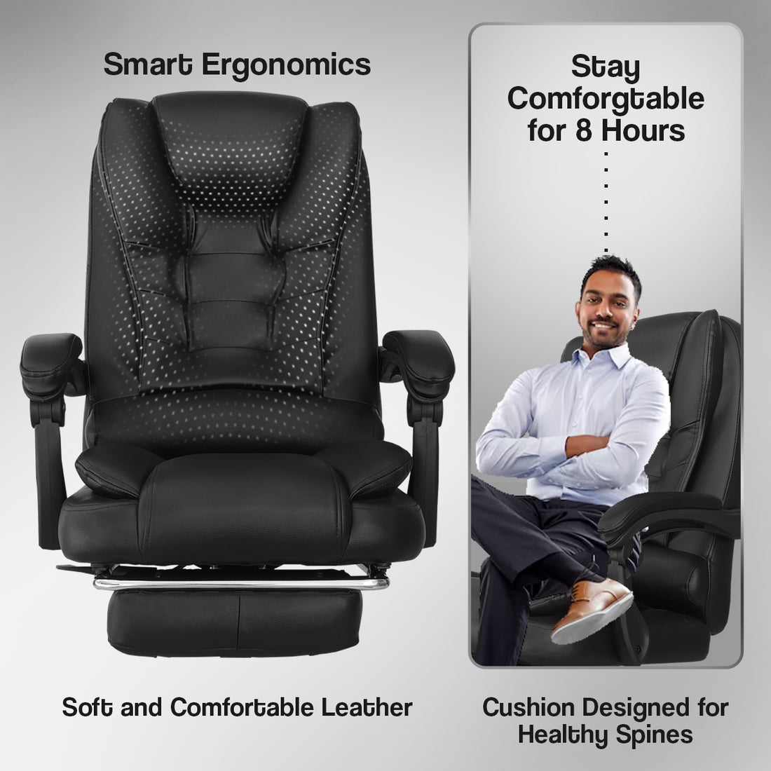Kepler Brooks Italia High Back Leatherette ErgoSmart Office Chair