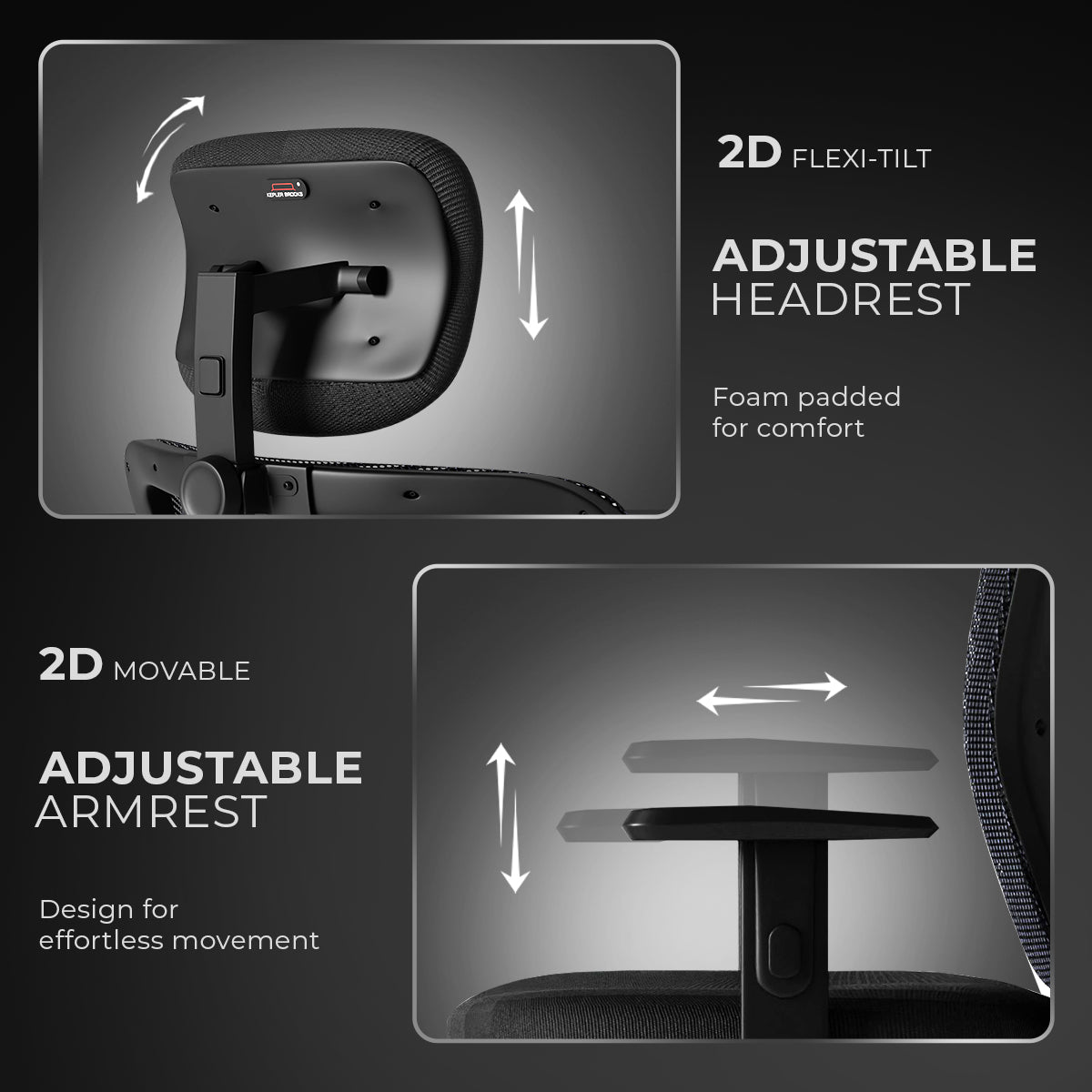 Kepler Brooks Zeus Pro High Back Mesh Office Chair (Black)