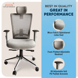 Kepler Brooks Nexa Premium High Back Mesh Office Chair (Grey)