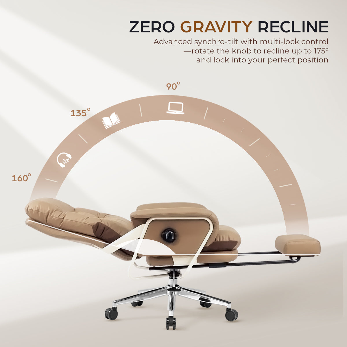 Kepler Brooks Divine High Back Premium Composite Leather Ergosmart Office Chair