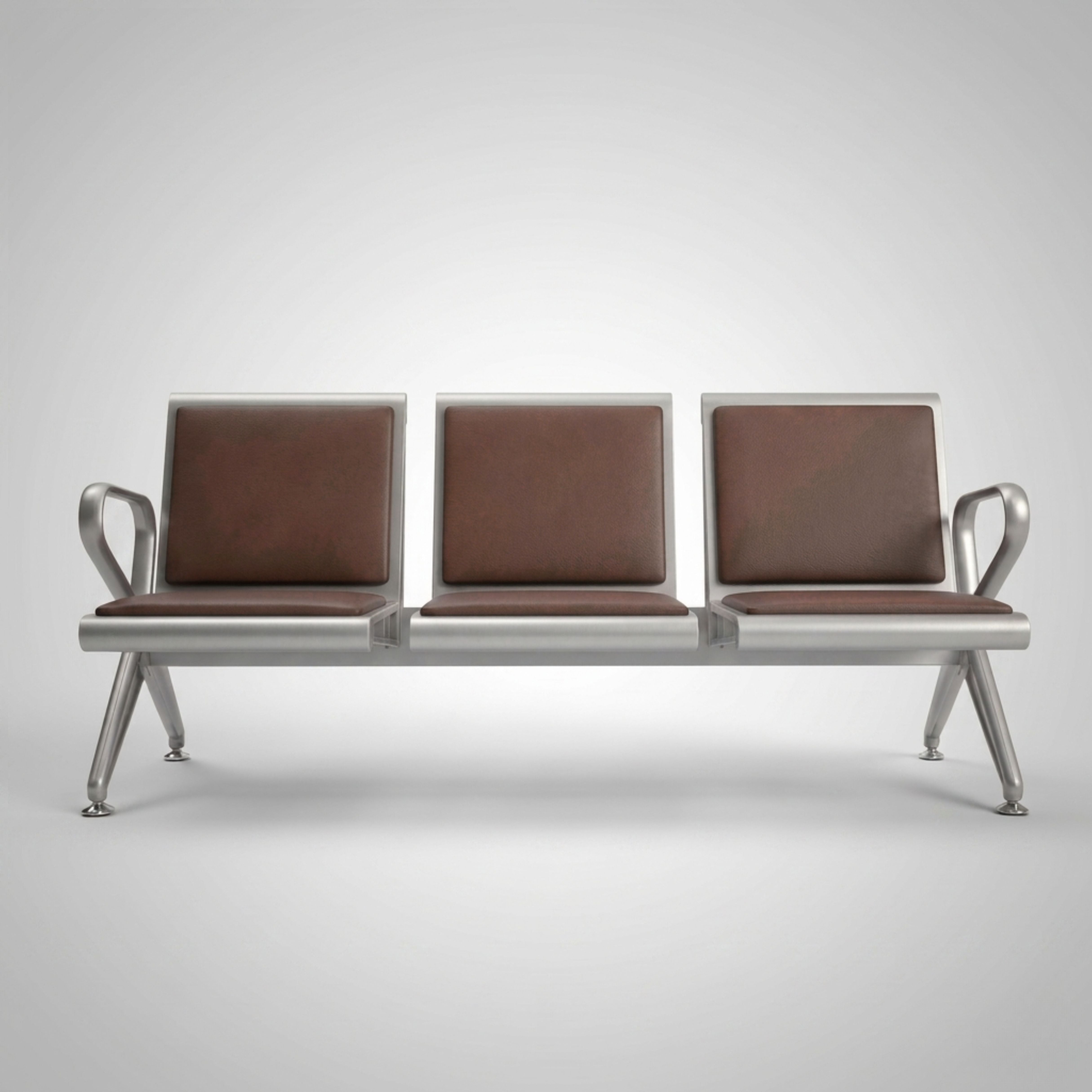Kepler Brooks Trinity Waiting Chair with Cushion ( without centre arms )