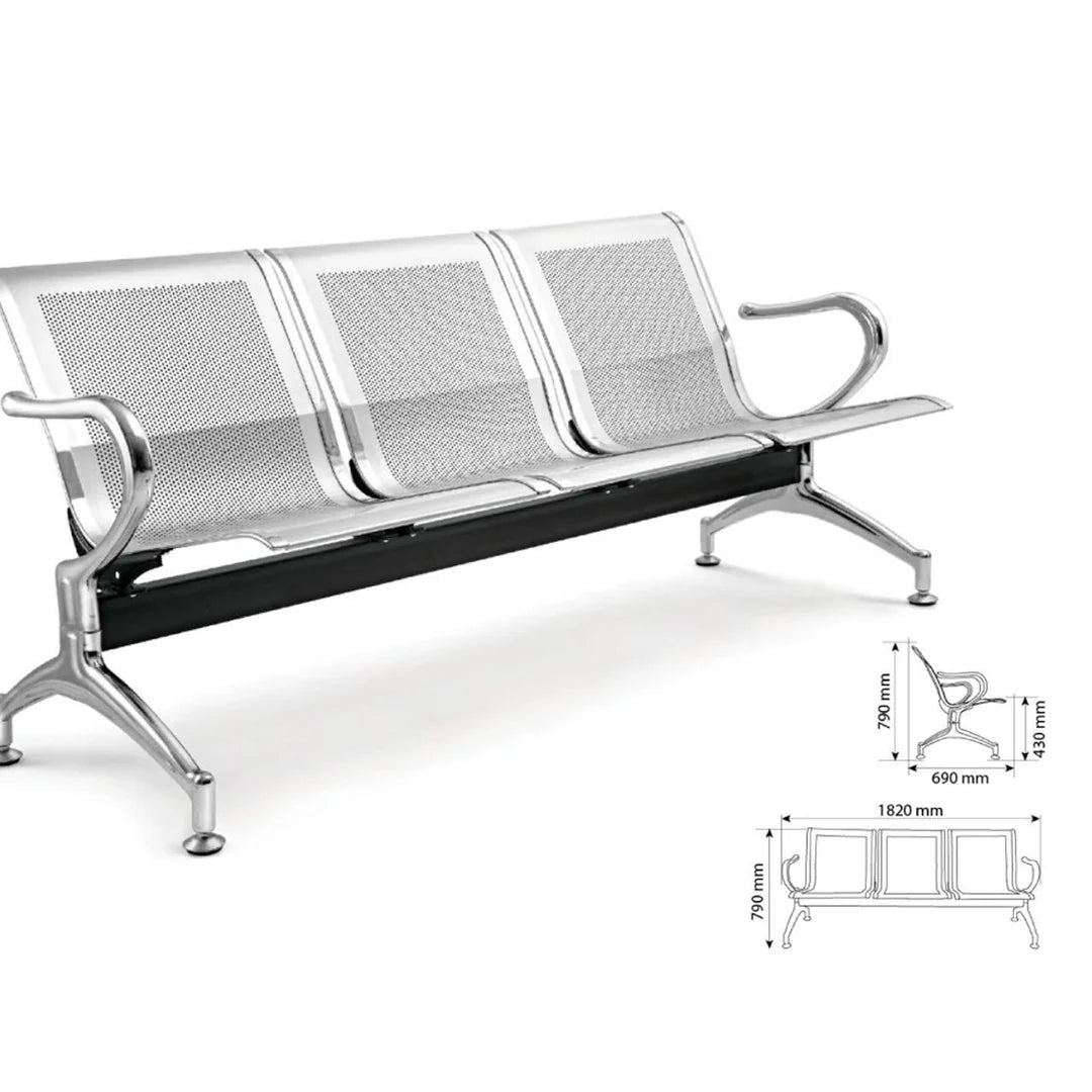 Kepler Brooks Elevate Waiting Chair with Heavy Metal Body
