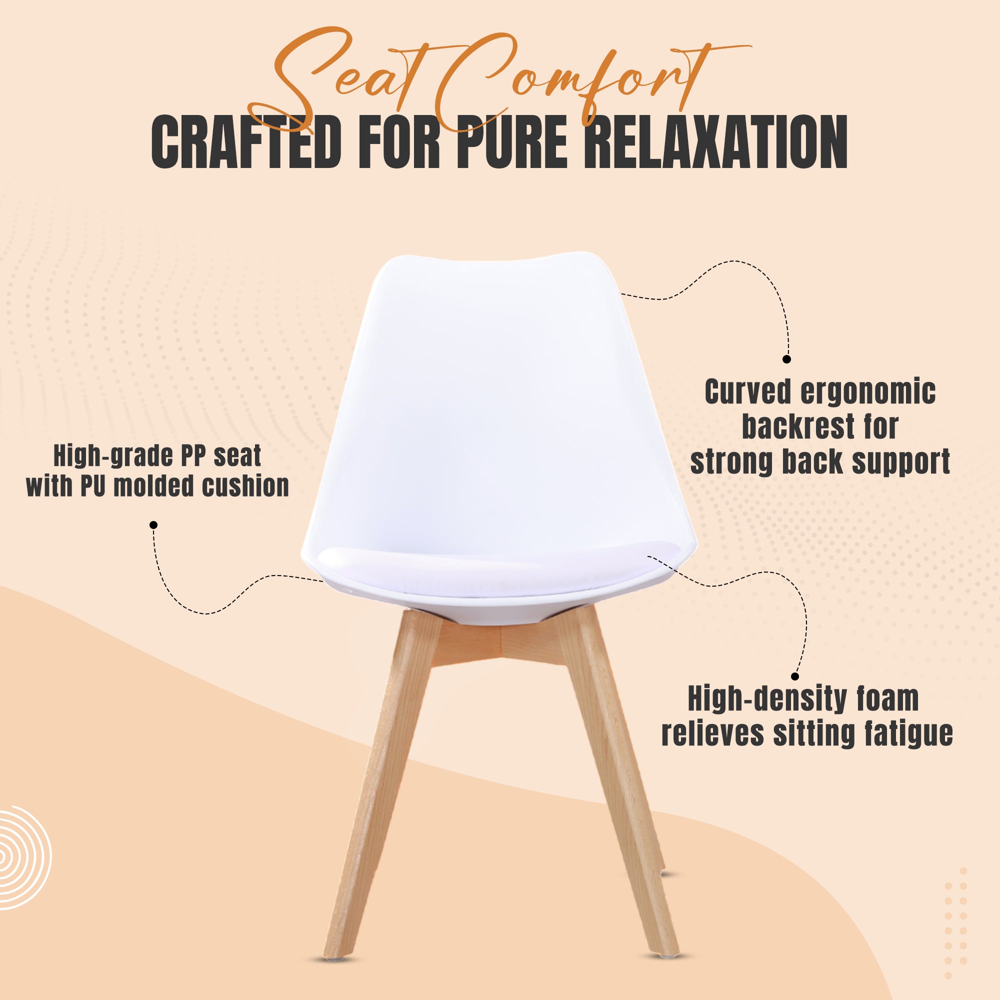 Kepler Brooks Valente Cafeteria Dining Chair with Cushion