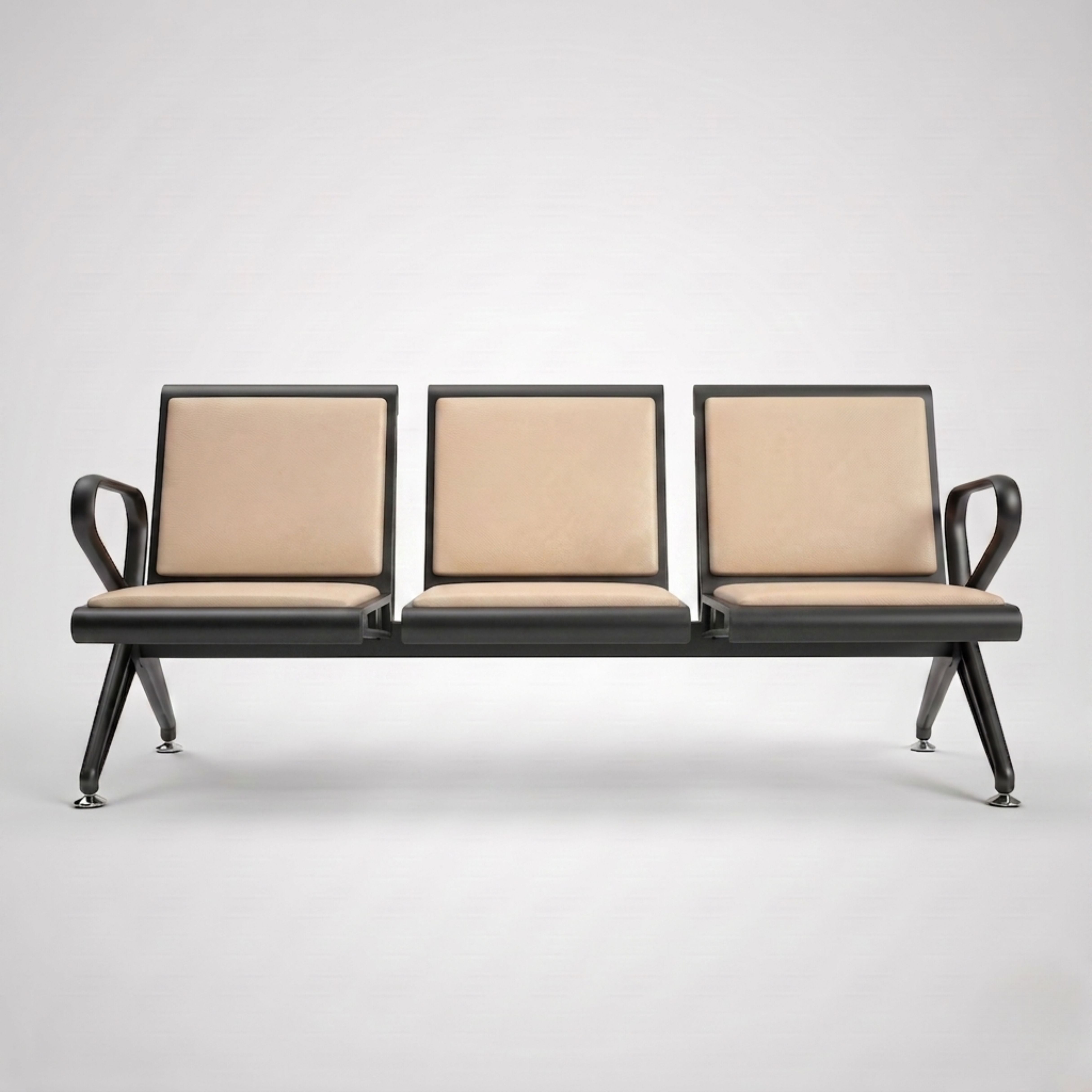 Kepler Brooks Trinity Waiting Chair with Cushion ( without centre arms )