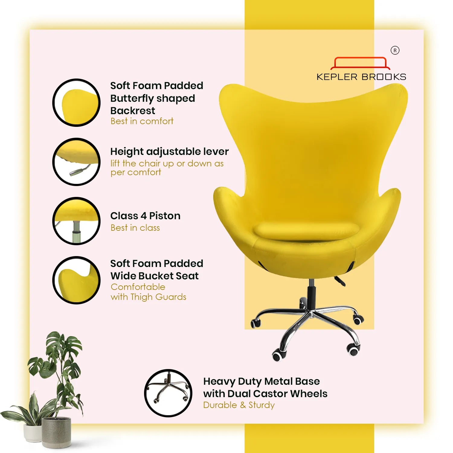 Kepler Brooks Oswald Pro Premium Lounge Chair ( Large Size )