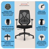 Kepler Brooks Marvel Ergonomic Mid Back Mesh Office Chair