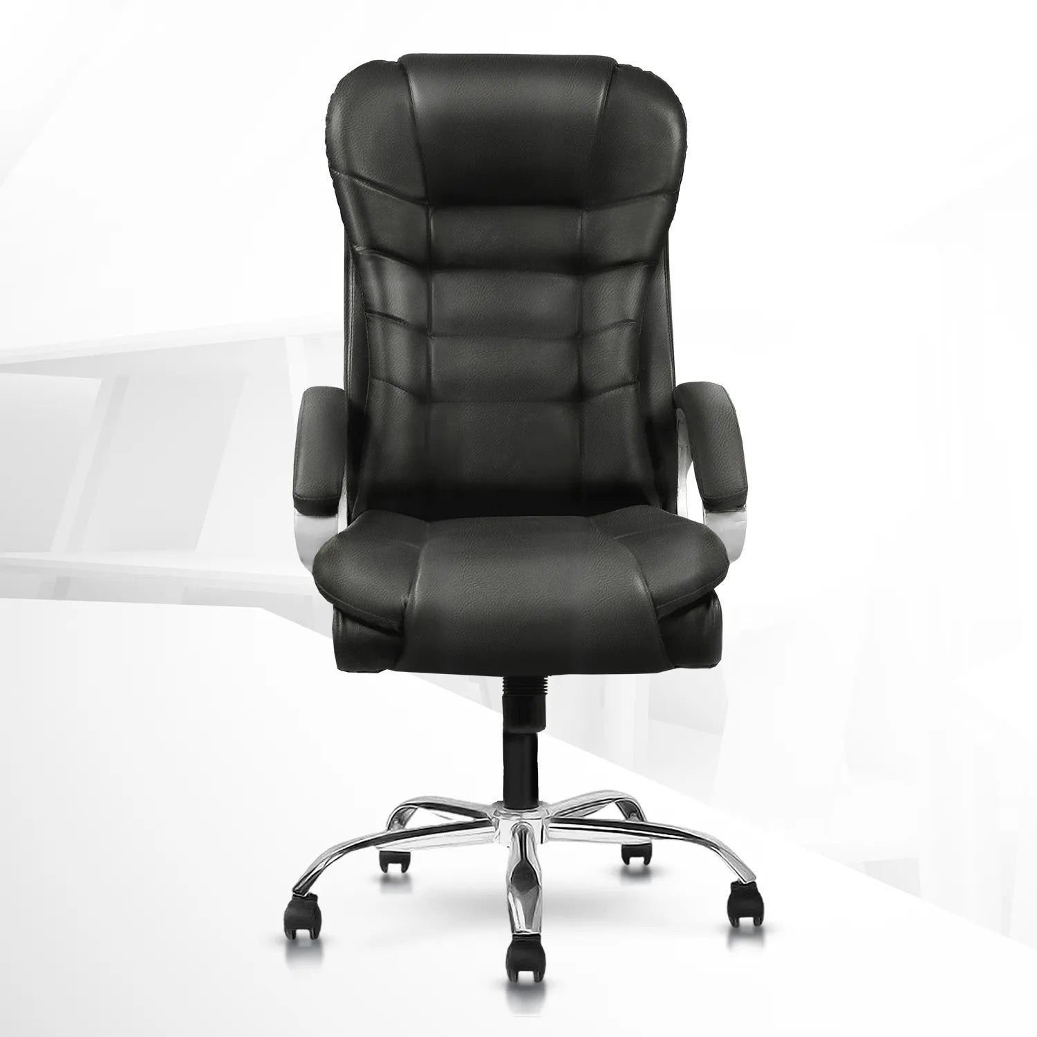 Kepler Brooks Amelia Premium Leatherette High Back Ergonomic Office/Desk Chair (Black)
