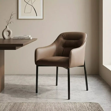 Kepler Brooks Cocoa Premium Cafeteria Dining Chair ( Brown )
