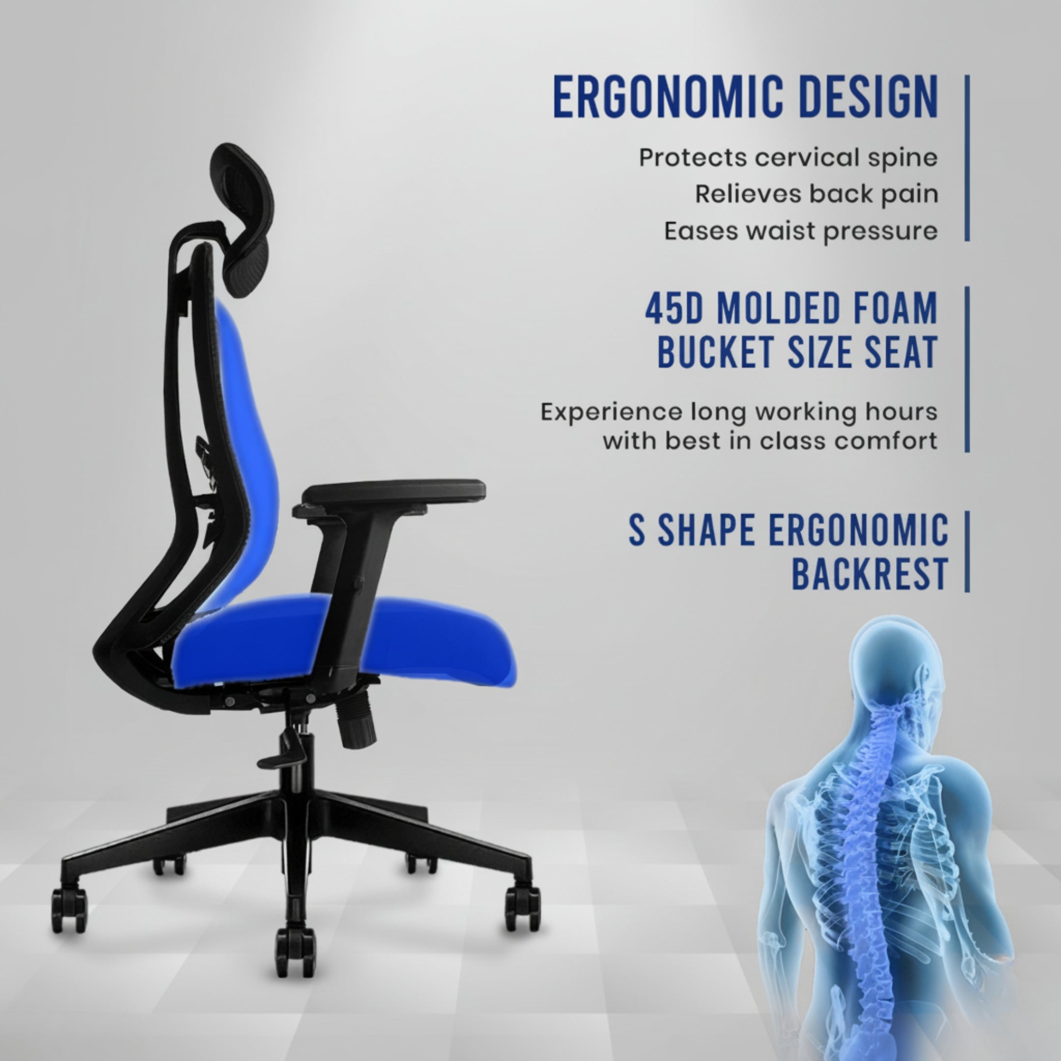 Kepler Brooks Regalia Ergonomic High Back Mesh Office Chair