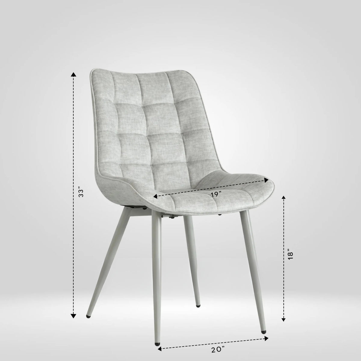 Kepler Brooks Amara Premium Cafeteria Dining Chair ( Grey )
