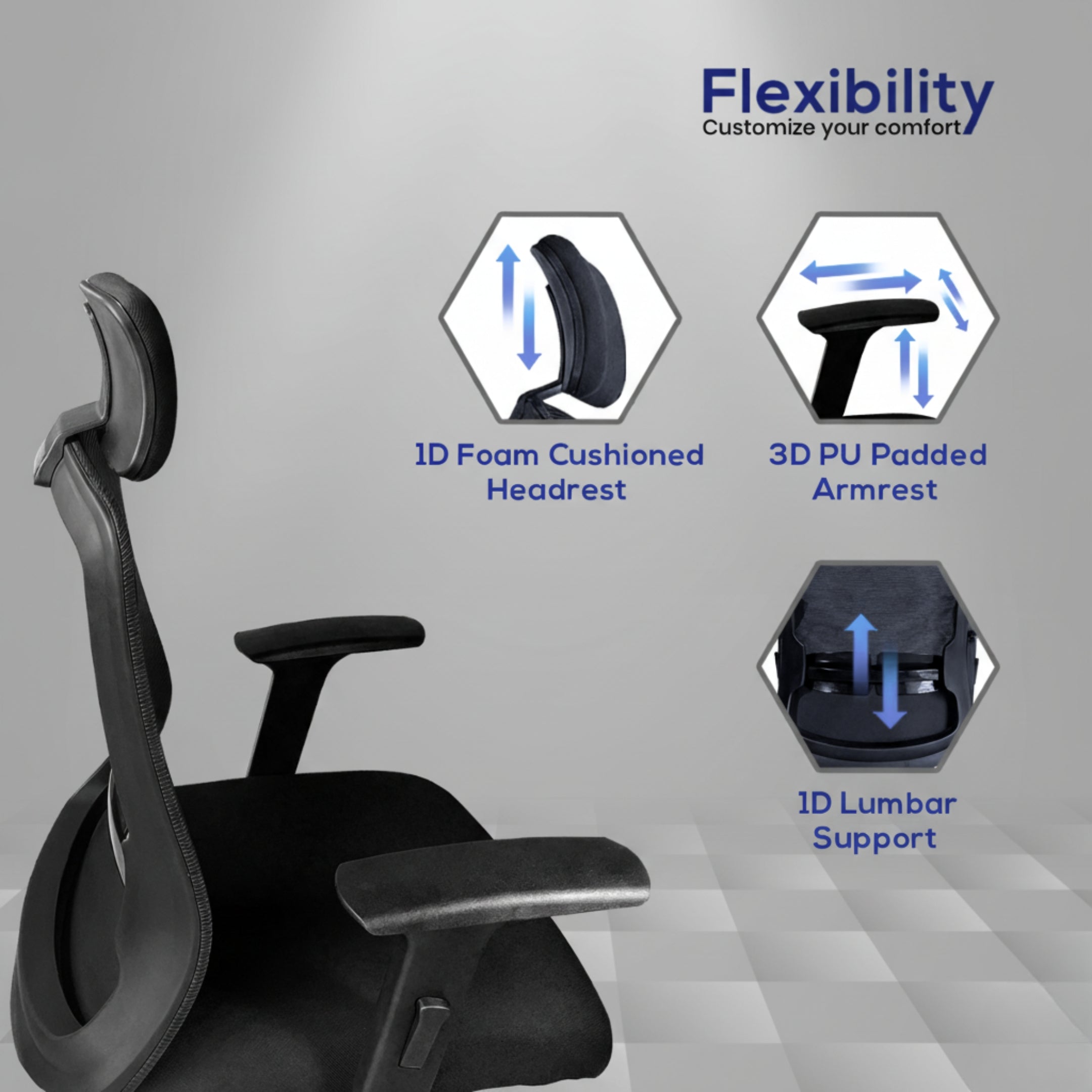 Kepler Brooks Eterna Premium High Back Mesh Office Chair