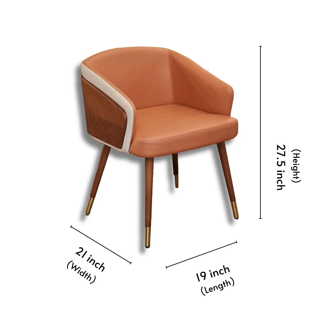 Kepler Brooks Carmel Premium Cafeteria Dining Chair ( Orange )