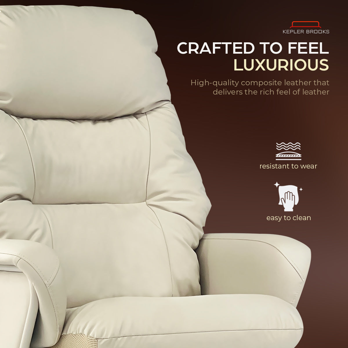 Kepler Brooks Divine High Back Premium Composite Leather Ergosmart Office Chair