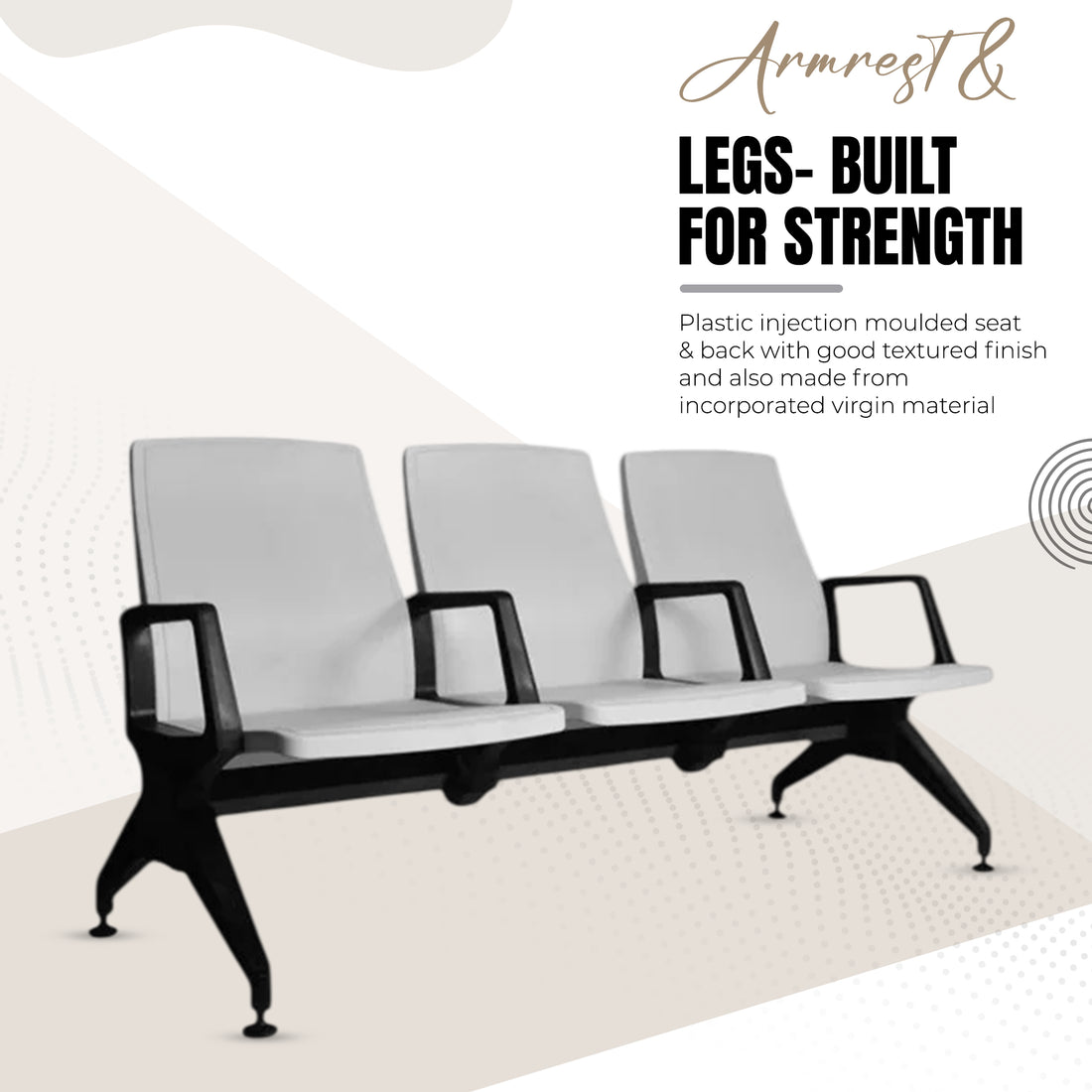 Kepler Brooks Portico Waiting Chair with Arms