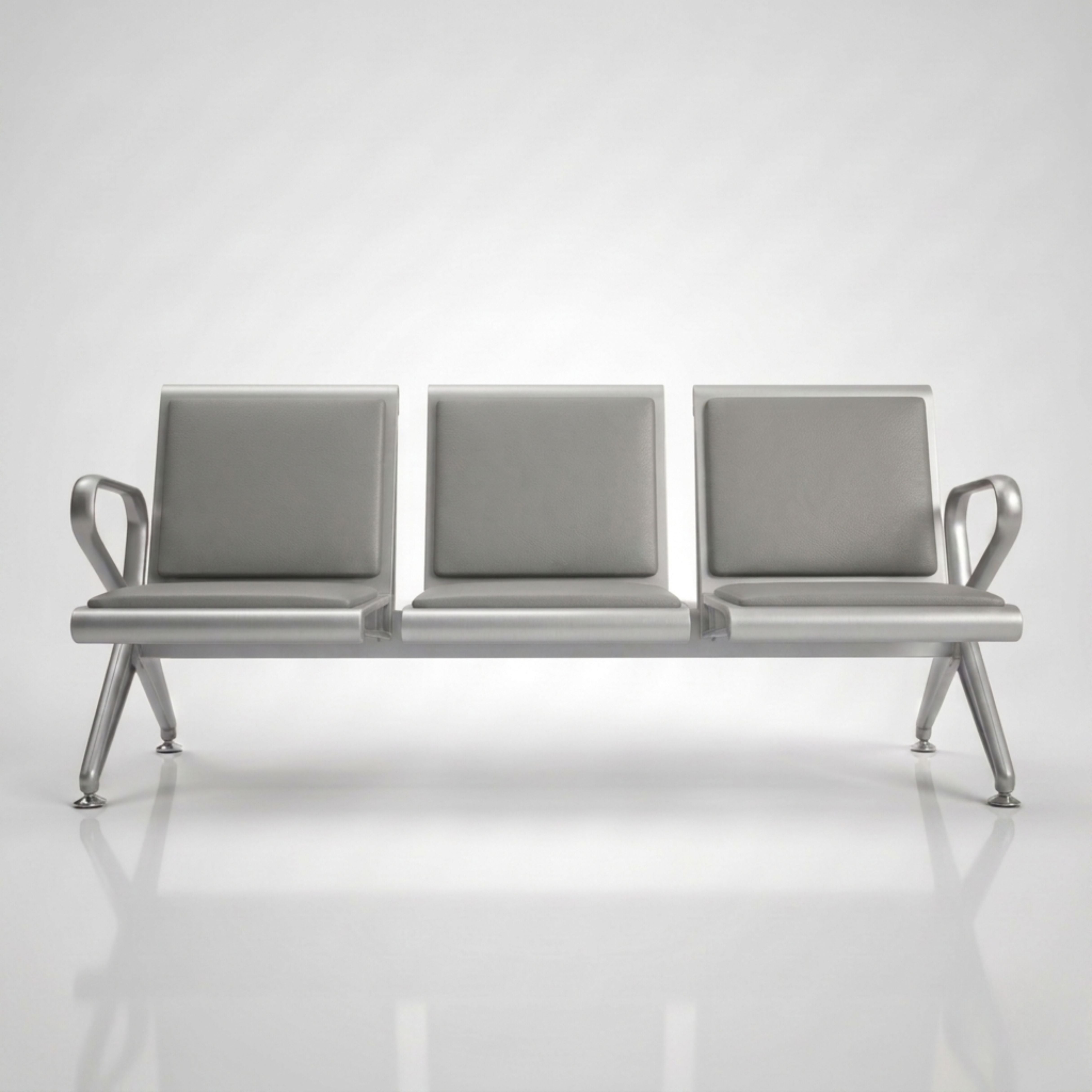 Kepler Brooks Trinity Waiting Chair with Cushion ( without centre arms )
