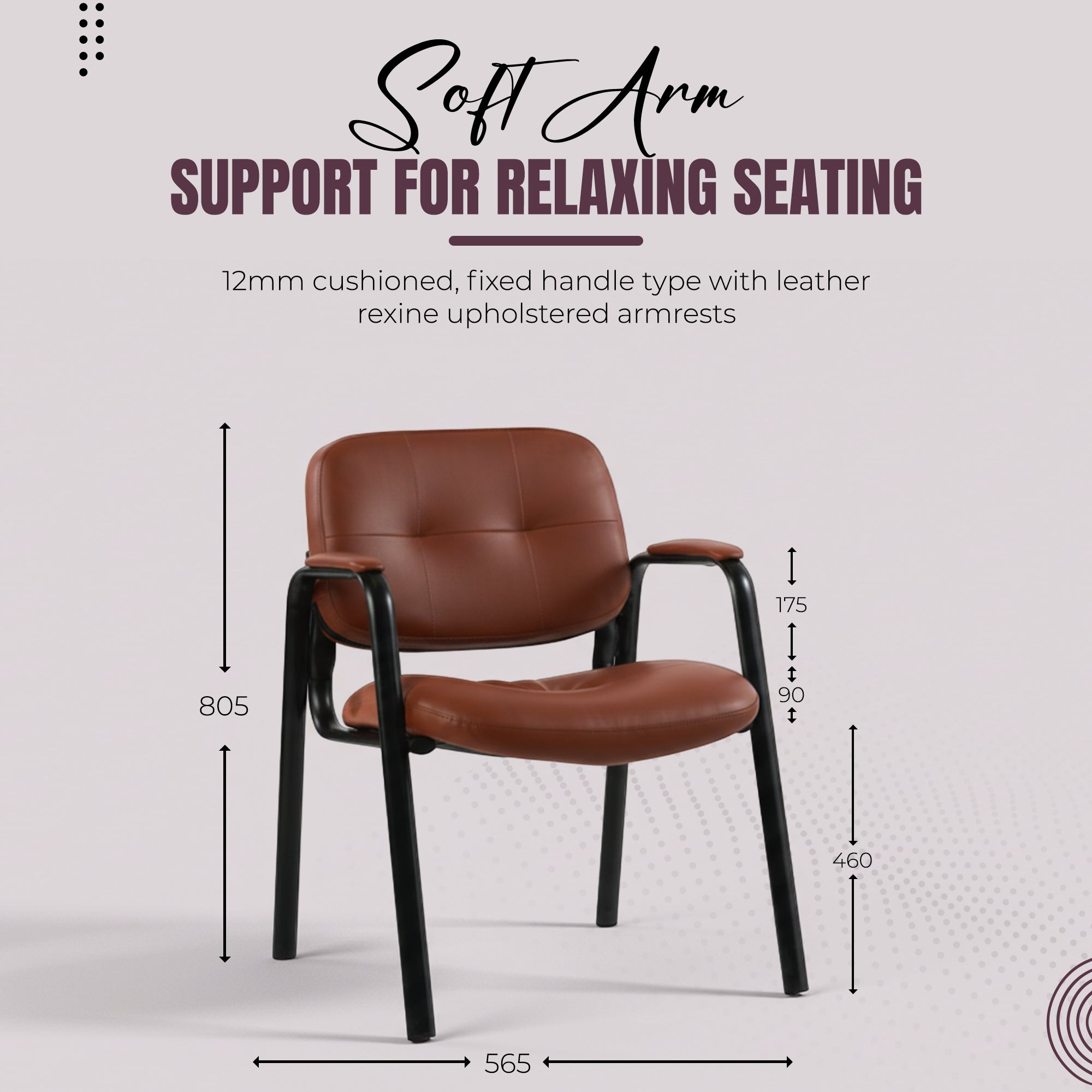 Kepler Brooks Embassy Leatherette Visitor Chair