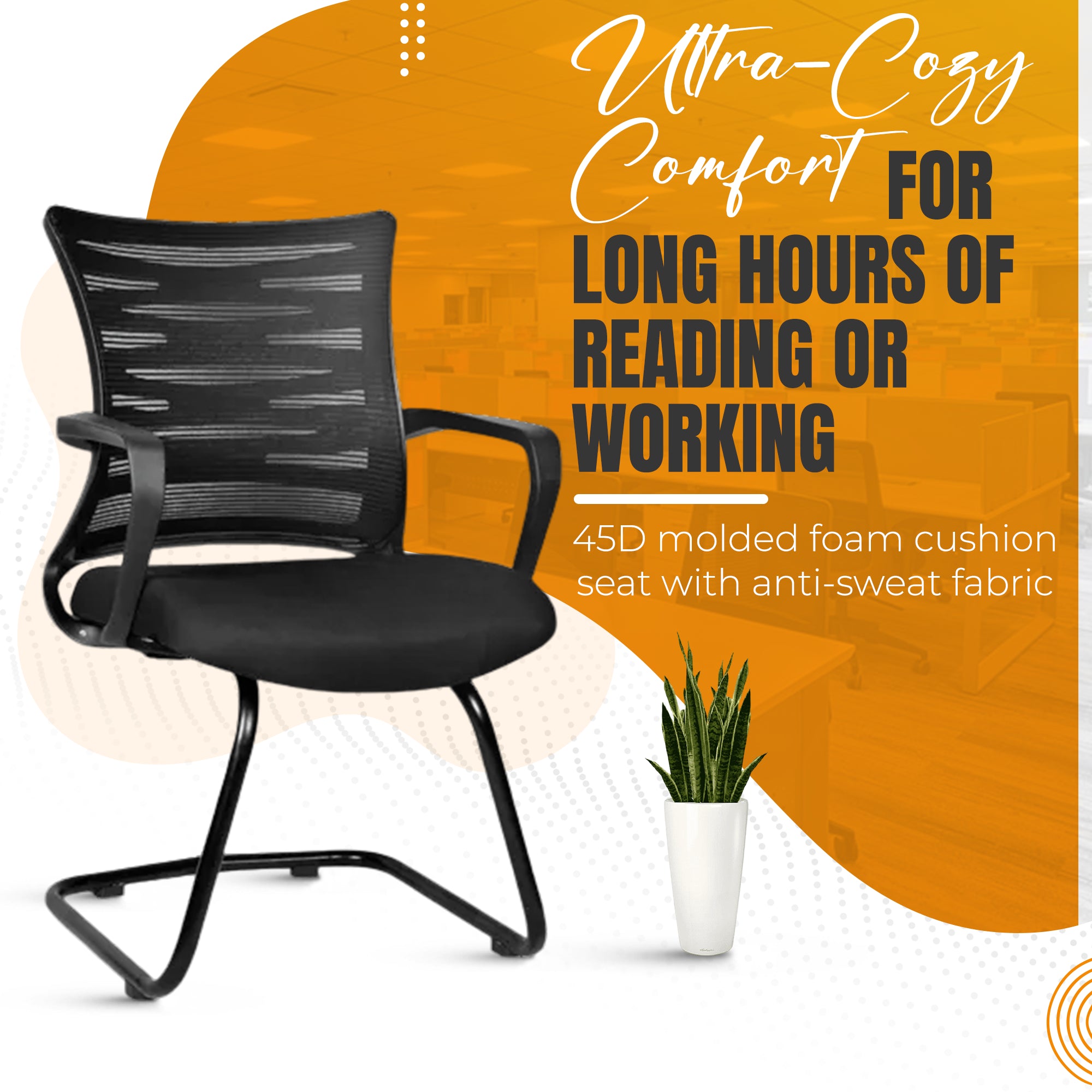 Kepler Brooks Dazzle Visitor Chair with Heavy Duty Metal Frame