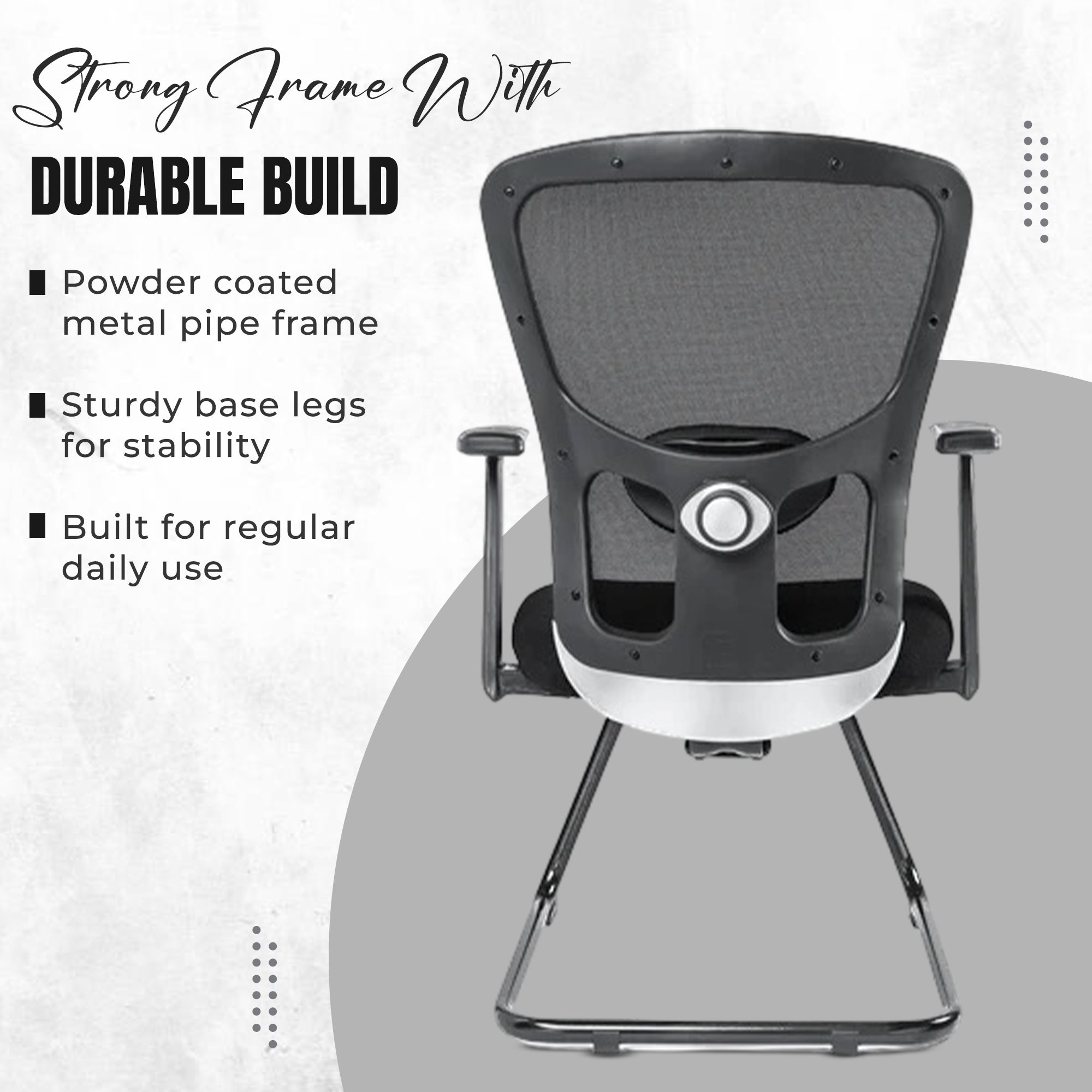 Kepler Brooks Zeus Visitor Chair with Metal Frame