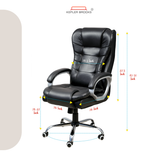 Kepler Brooks Amelia Premium Leatherette High Back Ergonomic Office/Desk Chair (Black)