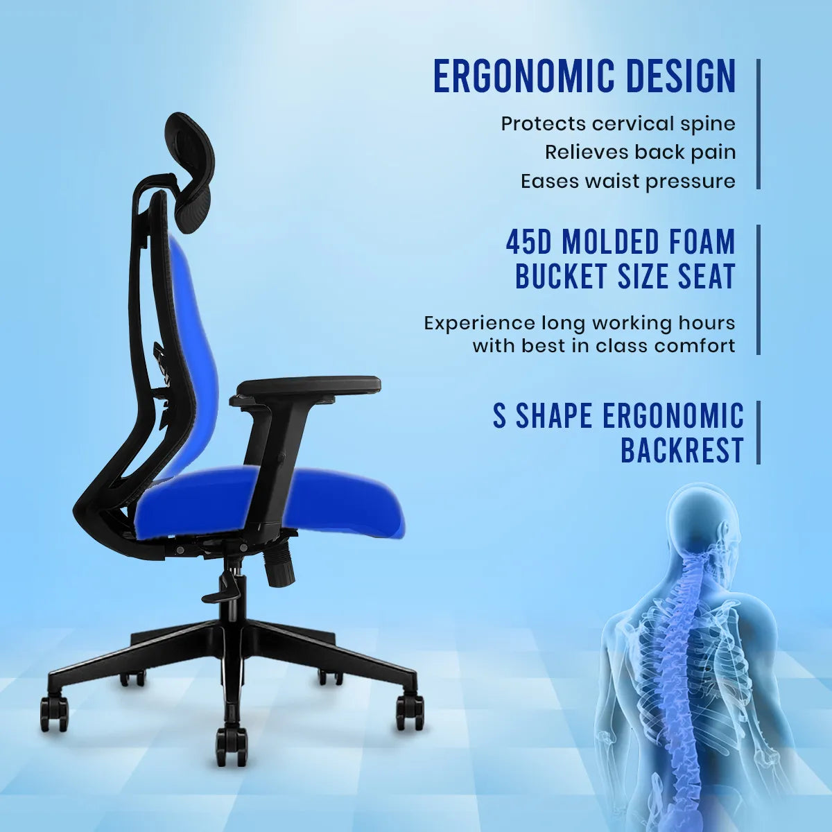 Kepler Brooks Regalia Ergonomic High Back Mesh Office Chair
