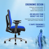 Kepler Brooks Vertex Ergonomic Mid Back Mesh Office Chair